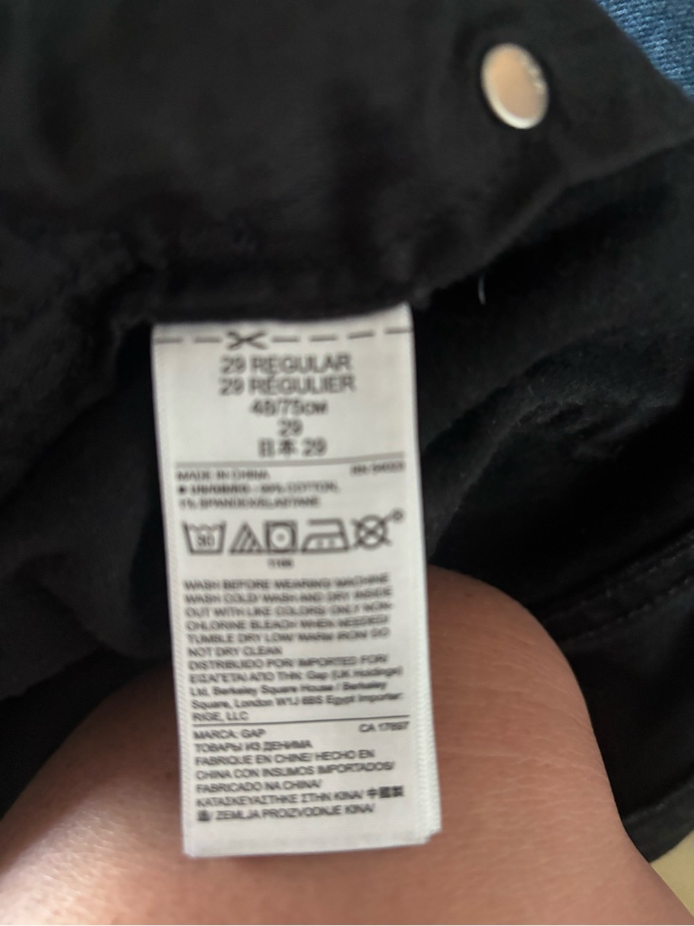 GAP Black Denim Overalls size 29 - Picture 4 of 4